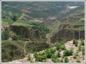 landschap in de provincie Gansu