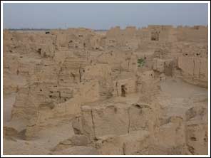 de ruines van de stad Jiaohe
