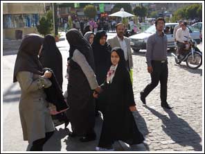 Straatbeeld in Mashad