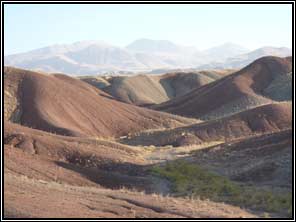 landschap ten noorden van Tabriz