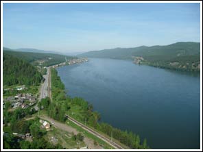 Krasnojarsk uitzichtpunt Yenisi rivier