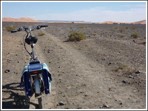 fietstocht naar het meer