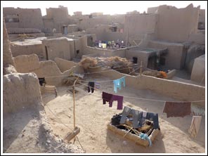 overzicht binnenplaats kasbah Goulmima 